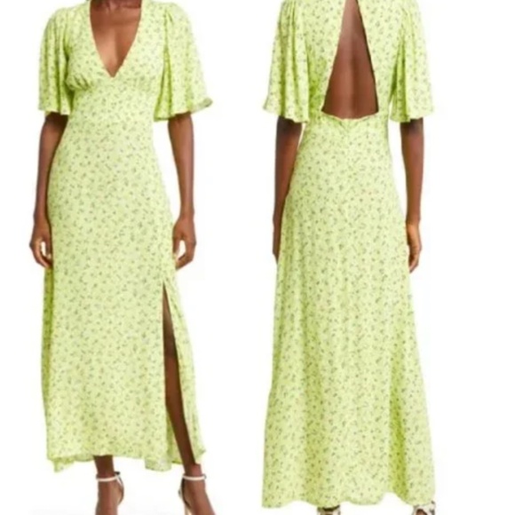 NWT AFRM Zelda Floral Flutter Sleeve - Picture 1 of 2